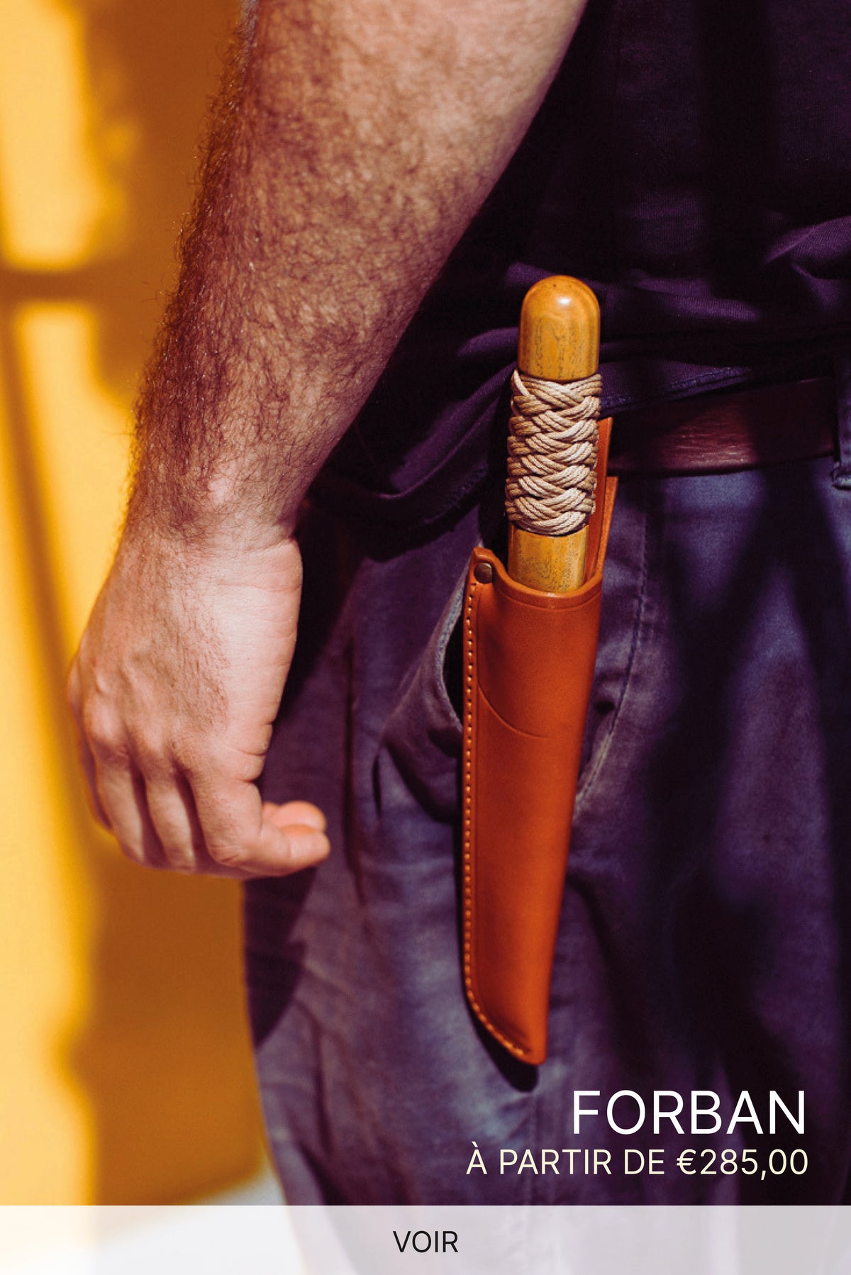 Le forban, couteau de bord avec matelotage